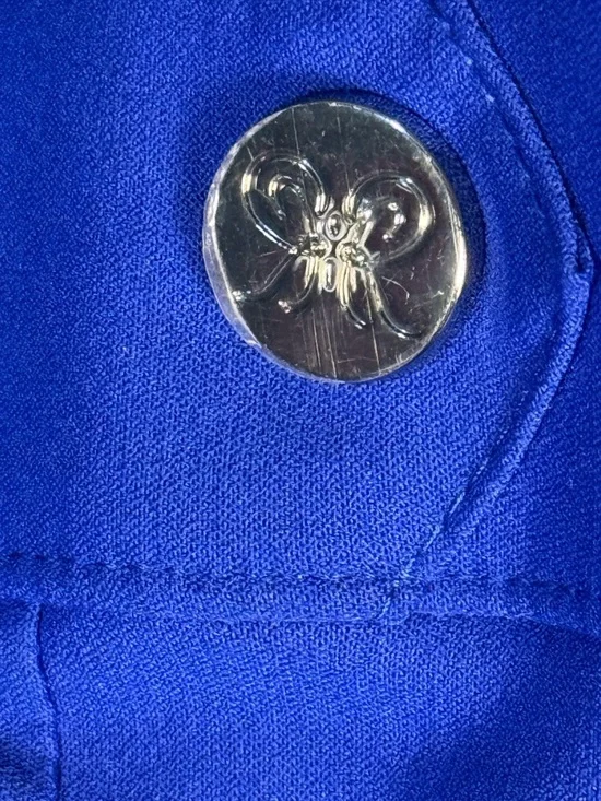 NWT Rafaella Dazzling Blue Stretch Flat Front Capri Pull On Pants Pockets 4 - Picture 6 of 11